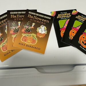 Vintage Halloween Stickers and Colouring Book